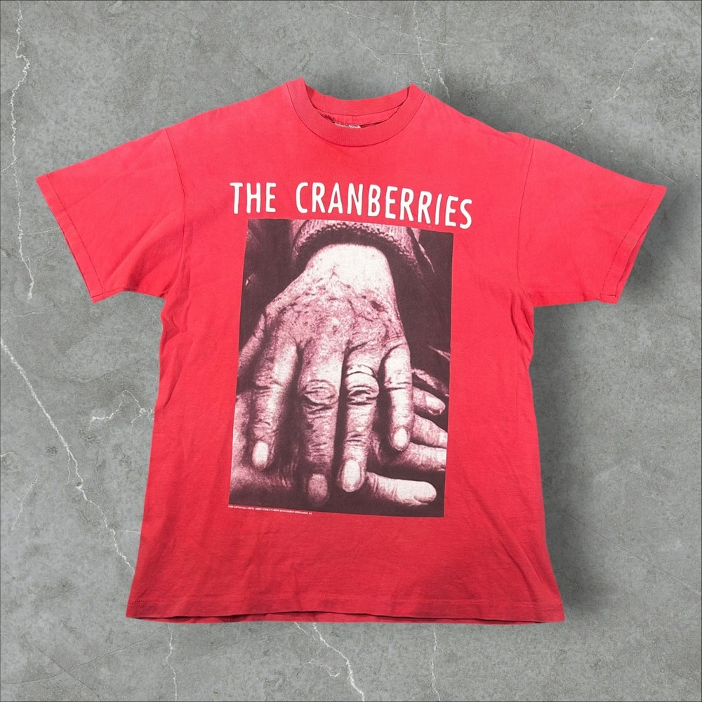 Vintage The Cranberries Shirt Men Large Red 1993 Hand Dream Lyrics Single Stitch